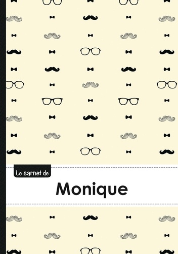  XXX - Carnet monique lignes,96p,a5 moustachehispter.