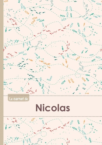  XXX - Carnet nicolas lignes,96p,a5 poissons.