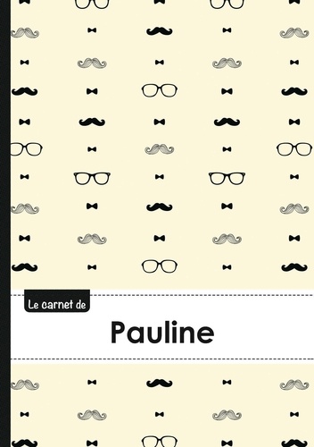  XXX - Carnet pauline lignes,96p,a5 moustachehispter.
