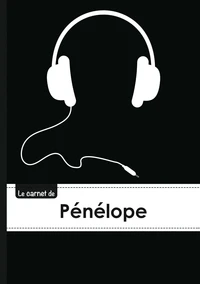 Carnet penelope lignes,96p,a5 casqueaudio