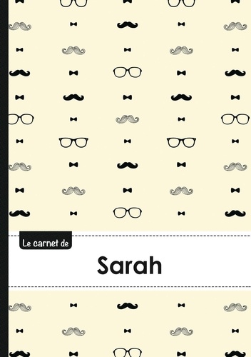  XXX - Carnet sarah lignes,96p,a5 moustachehispter.