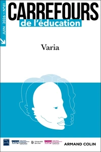 Carrefours de l'éducation N° 61, juin 2026