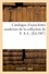 Catalogue d'eaux-fortes modernes de la collection de F. A. L.