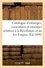 Catalogue d'estampes anciennes et modernes, caricatures. et estampes relatives à la Révolution et au 1er Empire