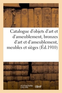 Marius Paulme - Catalogue d'objets d'art et d'ameublement, bronzes d'art et d'ameublement, meubles.