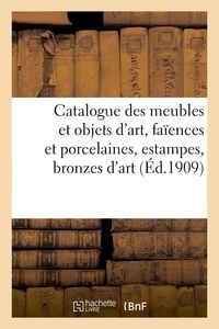 Marius Paulme - Catalogue de meubles et objets d'art, faïences et porcelaines, estampes, bronzes d'art - et d'ameublement, objets variés, tapisseries, tapis d'Orient, broderies.