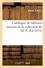 Catalogue de tableaux anciens de la collection de M. P.