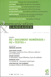 Du Document numérique au textiel