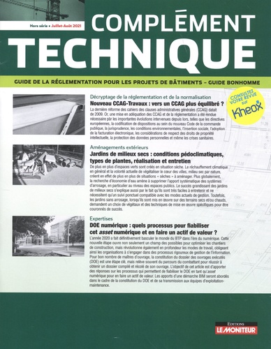 Julien Elmaleh - Complément technique Hors série juillet-août 2021 : Guide de la réglementation pour les projets de bâtiments - Guide Bonhomme.