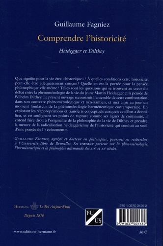 Comprendre l'historicité. Heidegger et Dilthey