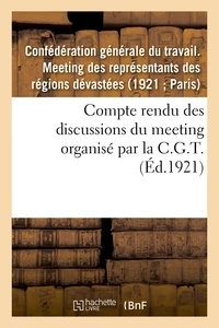 Compte rendu des discussions du meeting des représentants des régions dévastées