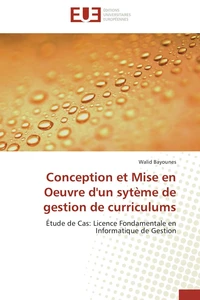 Conception et Mise en Oeuvre d'un sytème de gestion de curriculums