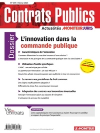 Julien Elmaleh - Contrats publics N° 239, février 2023 : L'innovation dans la commande publique.