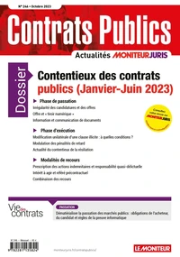 Contentieux des contrats publics (Janvier-Juin 2023)
