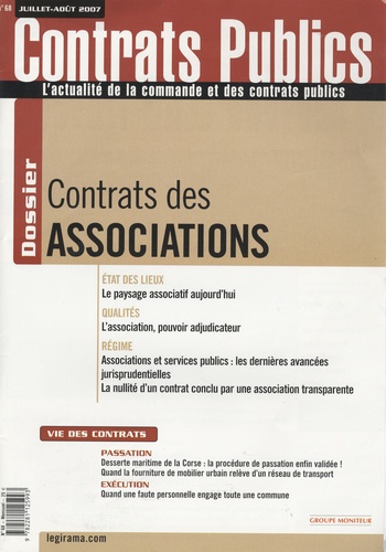 Cyrille Emery - Contrats publics N° 68, juillet-août : Contrats des associations.