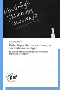 Didactique du français langue seconde au sénégal