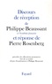 Philippe Beaussant - Discours de réception de Philippe Beaussant à l'Académie française et réponse de Pierre Rosenberg.