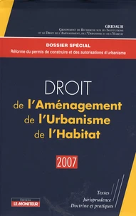 Droit de l'Aménagement, de l'Urbanisme, de l'Habitat