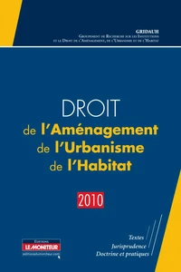 Droit de l'Aménagement de l'Urbanisme de l'Habitat