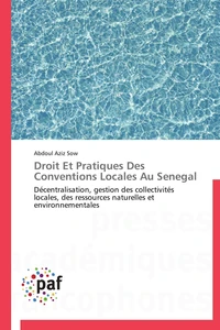 Droit et pratiques des conventions locales au senegal