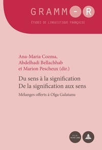 Ana-Maria Cozma et Abdelhadi Bellachhab - Du sens à la signification, de la signification aux sens.