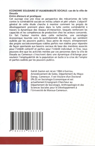 Economie Solidaire et Vulnérabilité Sociale: cas de la ville de Douala. Entre discours et pratiques