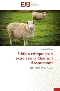 Edition critique d'un extrait de la Chanson d'Aspremont