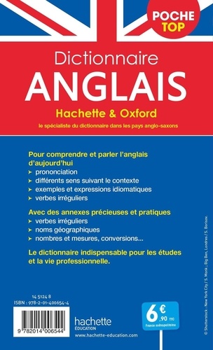 Dictionnaire anglais poche top Hachette & Oxford. Bilingue français/anglais - anglais/français