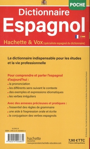 Dictionnaire de poche Hachette & Vox. Français-espagnol, espagnol-français