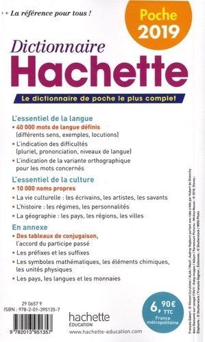 Dictionnaire Hachette encyclopédique de poche  Edition 2019