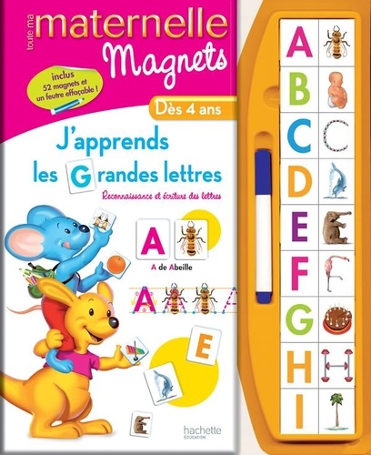 Hachette Education - J'apprends les grandes lettres dès 4 ans - Avec magnets.