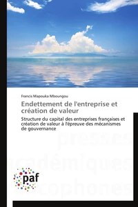 Endettement de l'entreprise et création de valeur