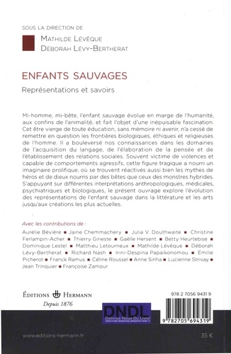 Enfants sauvages. Représentations et savoirs