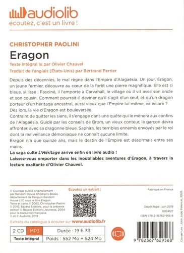 Eragon de Christopher Paolini - Livre - Decitre
