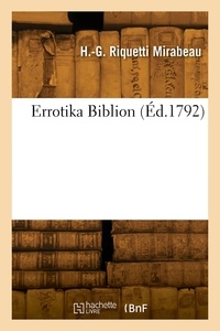 Honoré-gabriel riquetti Mirabeau - Errotika Biblion.