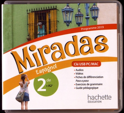  Hachette Education - Espagnol 2de A2+ Miradas. 1 Clé Usb