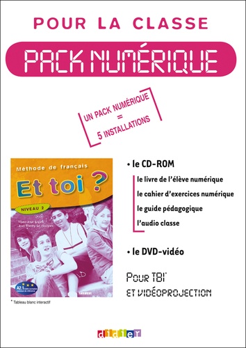 Jean-Thierry Le Bougnec et Marie-José Lopes - Et toi ? 2 Niveau A2.1 - Pack numérique classe. 1 Cédérom + 1 DVD