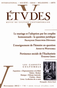 Pierre de Charentenay - Etudes N° 4175, novembre 20 : .