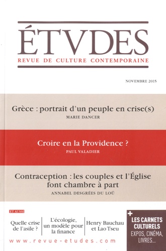 François Euvé - Etudes N° 4221, novembre 2015 : .