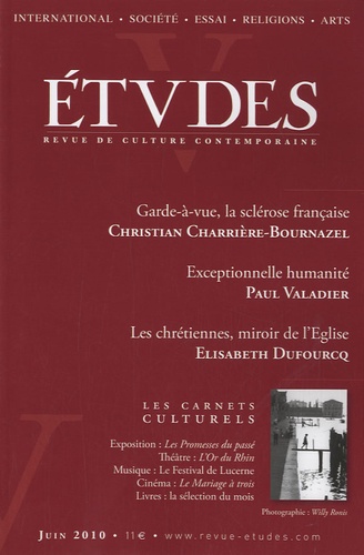 Christian Charrière-Bournazel et Paul Valadier - Etudes Tome 412 N° 6 (4126) : .