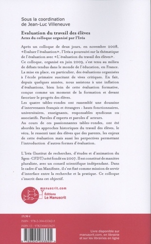 Evaluation du travail des élèves. Actes du colloque organisé par l'Iréa