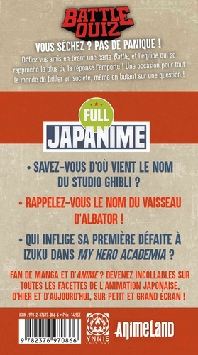 Full Japanime. Un quiz Animeland