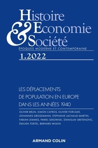  Armand Colin - Histoire, Economie & Société N° 1/2022 : .