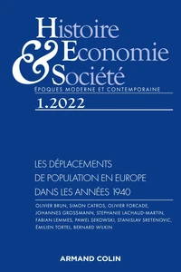 Histoire, Economie & Société N° 1/2022