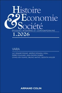 Histoire, Economie & Société N° 1/2026