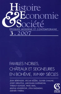 Familles nobles, châteaux et seigneuries en Bohême, XVIe-XIXe siècles