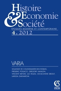 Nathalie Jouven - Histoire, Economie & Société N° 4, décembre 2012 : Varia.