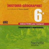 Vincent Adoumié - Histoire-Géographie 6e - CD-ROM (transparents numériques).