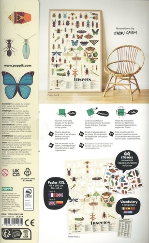 Insectes. Avec 1 poster XXL+ stickers