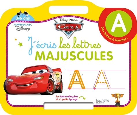  Hachette Jeunesse - Cars ardoise - J'écris les lettres majuscules (3-6 ans).